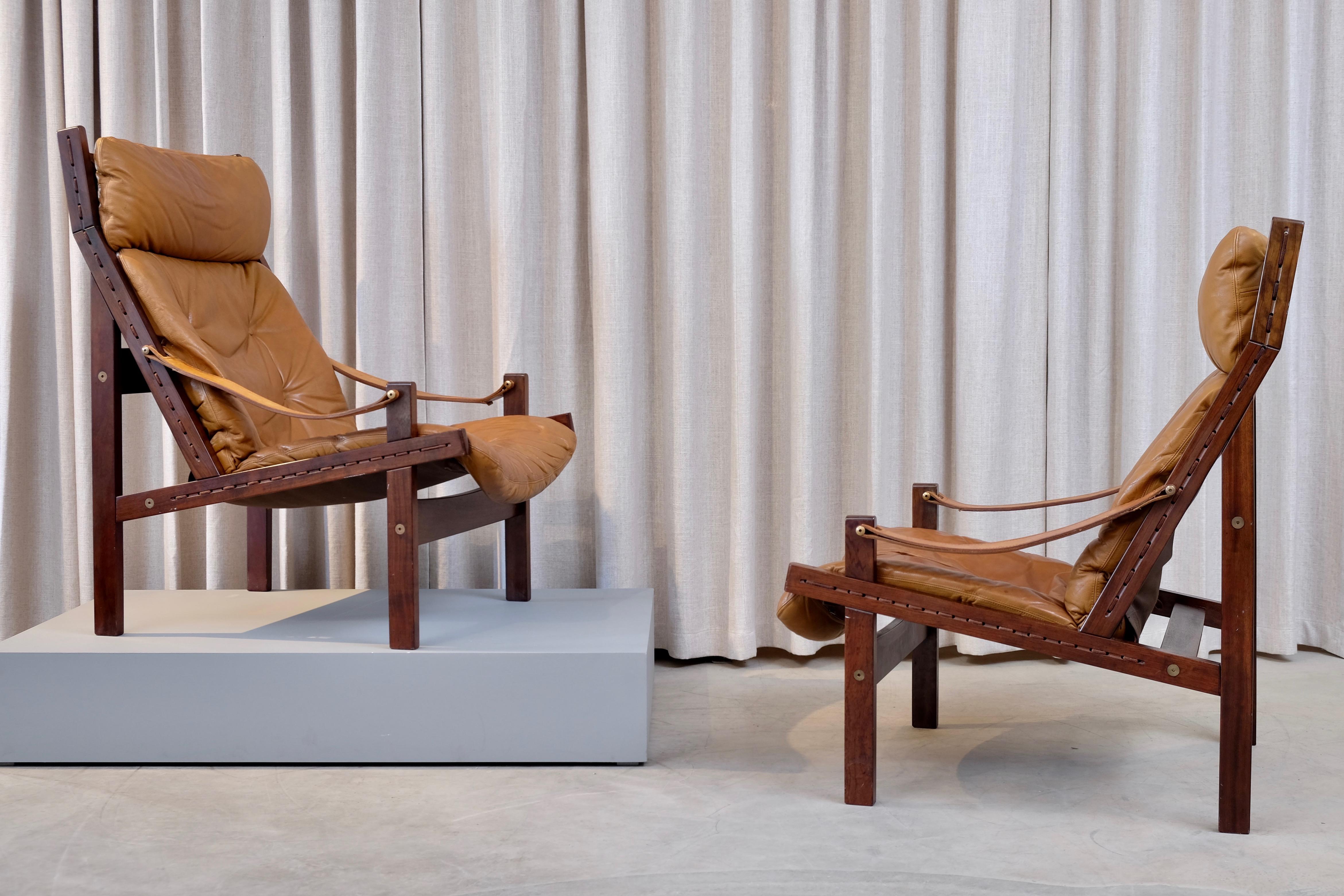 Scandinavian Modern Pair of Hunter Easy Chairs by Torbjørn Afdal, 1960s