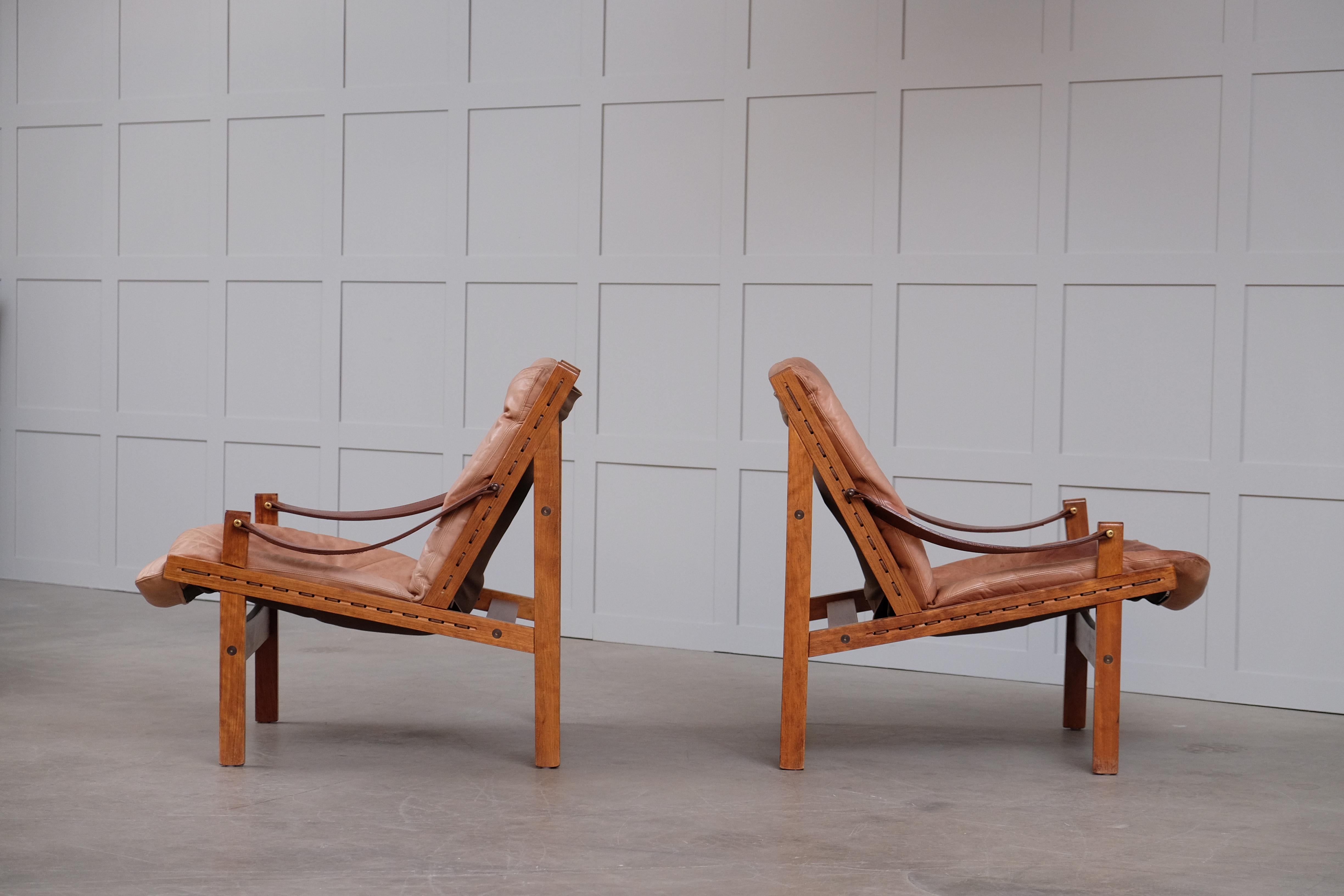Swedish Pair of Hunter Easy Chairs by Torbjørn Afdal, 1960s