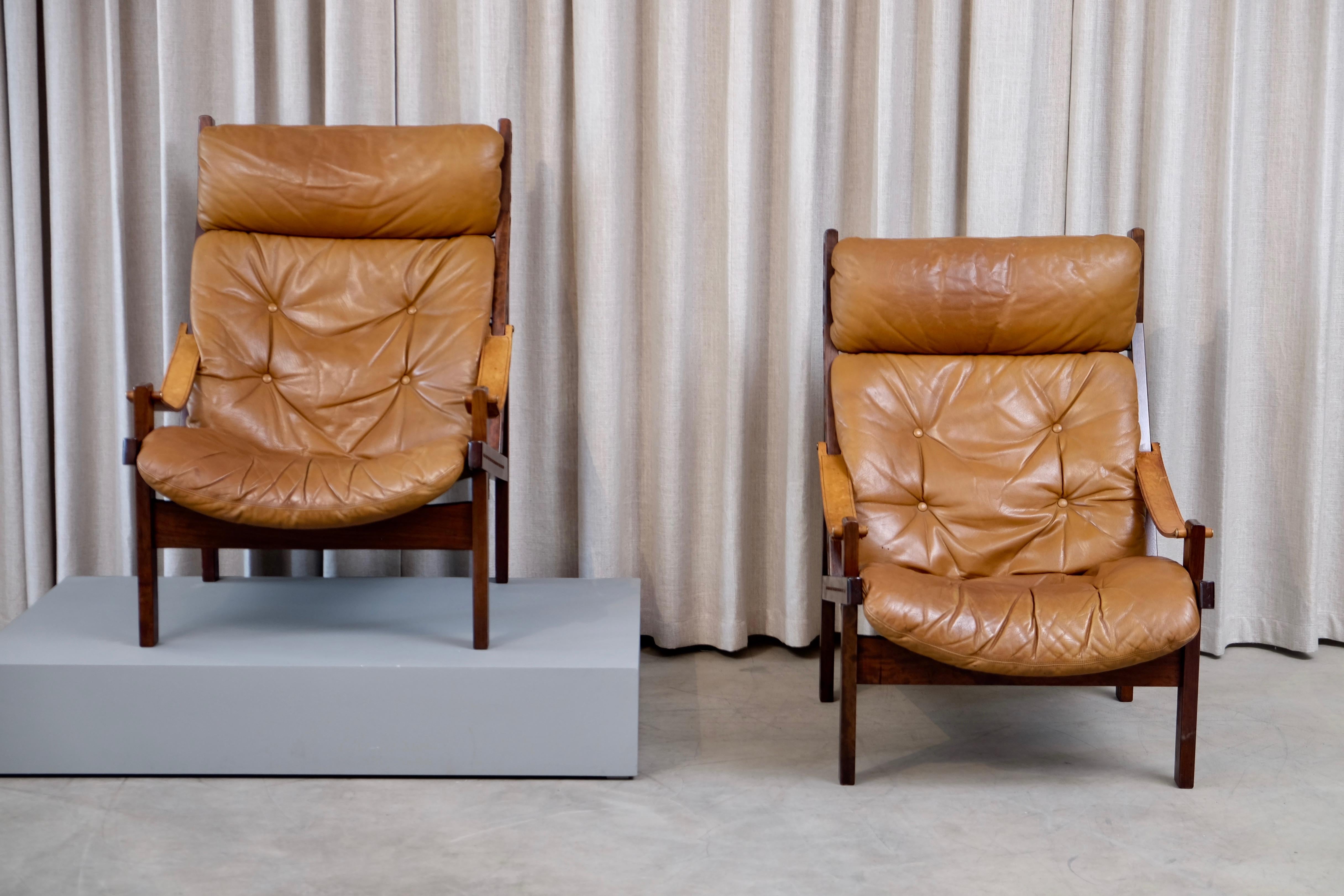 Pair of Hunter Easy Chairs by Torbjørn Afdal, 1960s 2