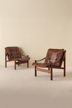 Pair of 'Hunter' Easy Chairs by Torbjørn Afdal, 1970s
