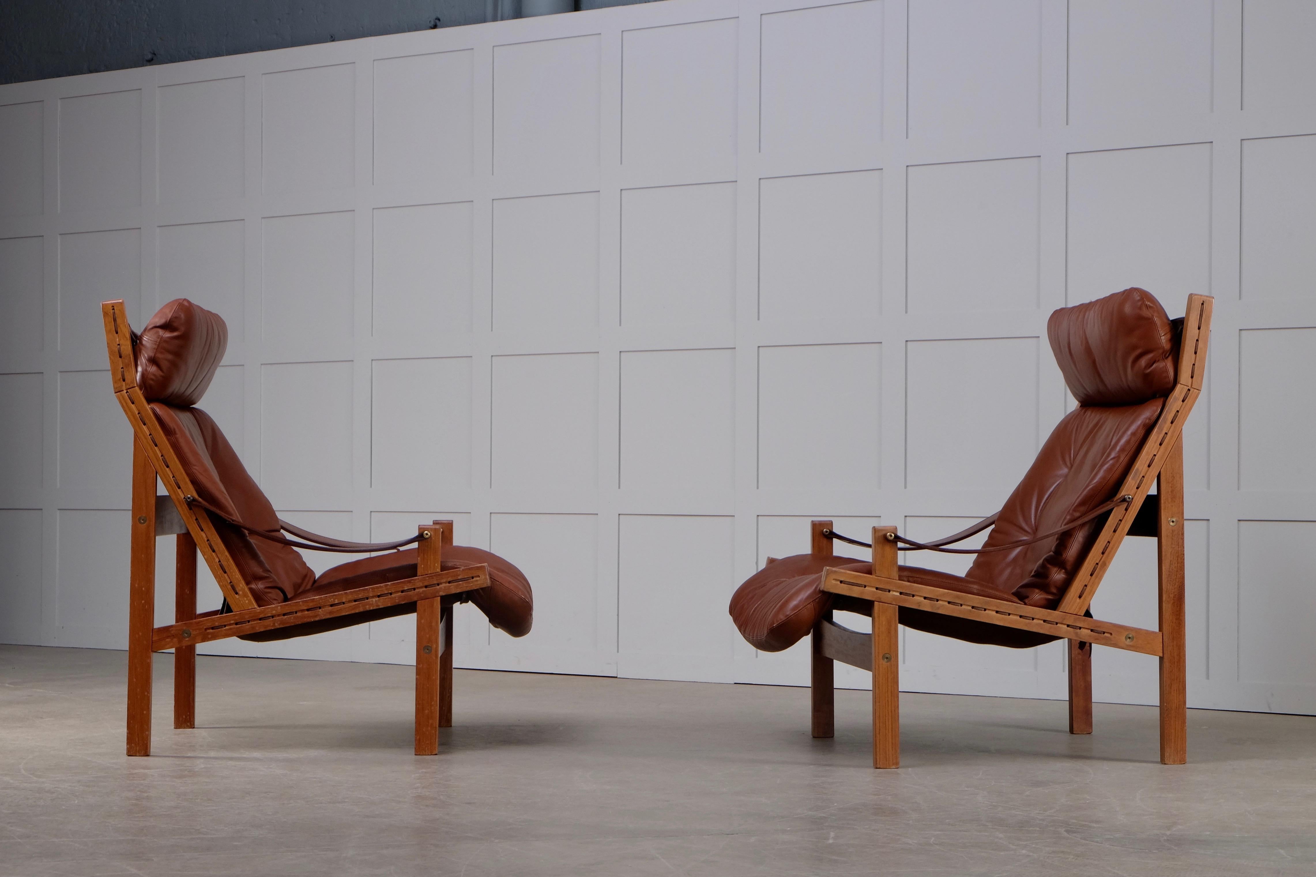 Mid-20th Century Pair of Hunter Easy Chairs by Torbjørn Afdal, 1970s For Sale