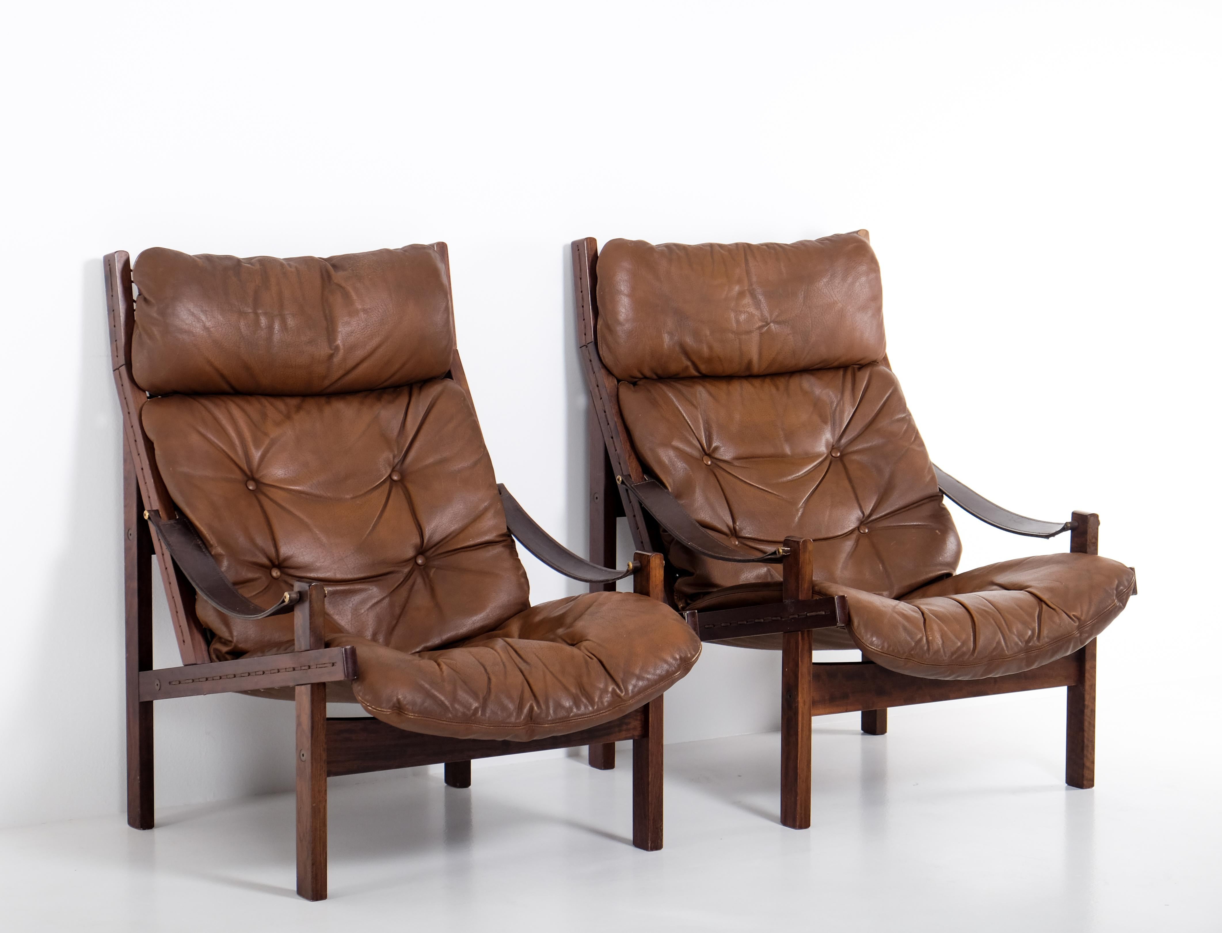 Paire de fauteuils Hunter Easy Chairs par Torbjørn Afdal, 1970 en vente 1
