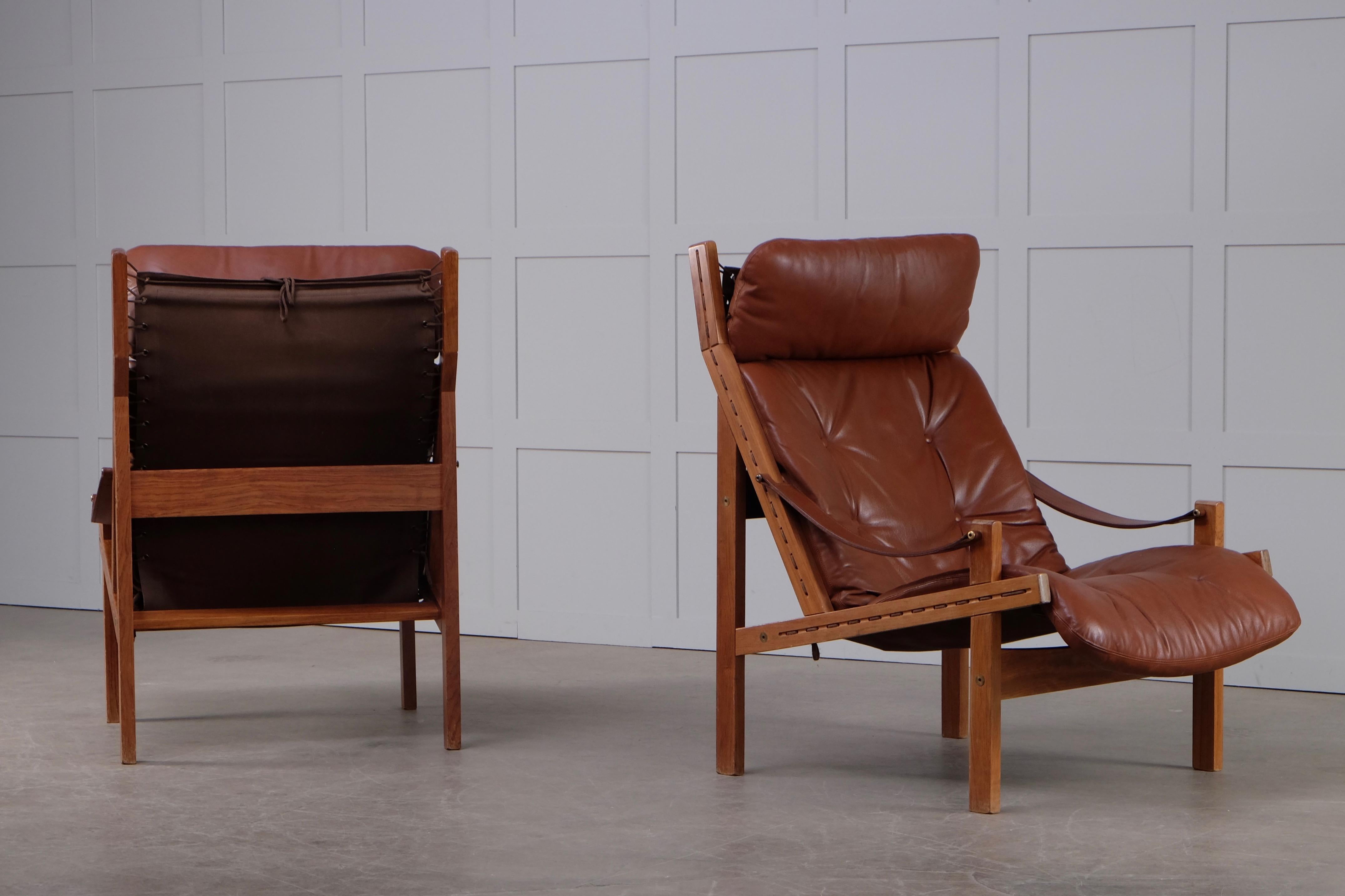 Pair of Hunter Easy Chairs by Torbjørn Afdal, 1970s For Sale 2