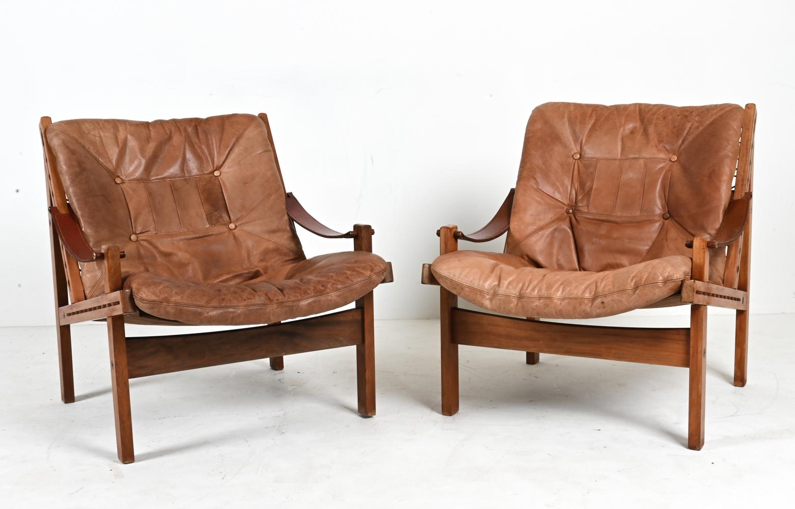 Mid-Century Modern Pair of Hunter Easy Chairs by Torbjørn Afdal