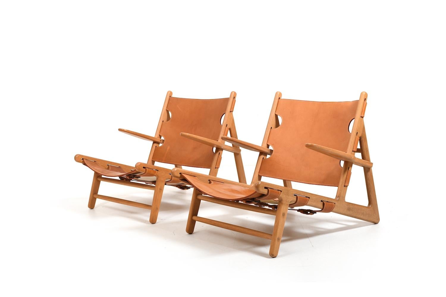 Pair of Hunting Chairs by Børge Mogensen 1970s 6