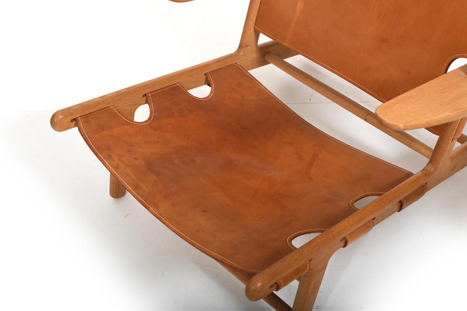 Pair of Hunting Chairs by Børge Mogensen 1970s 7