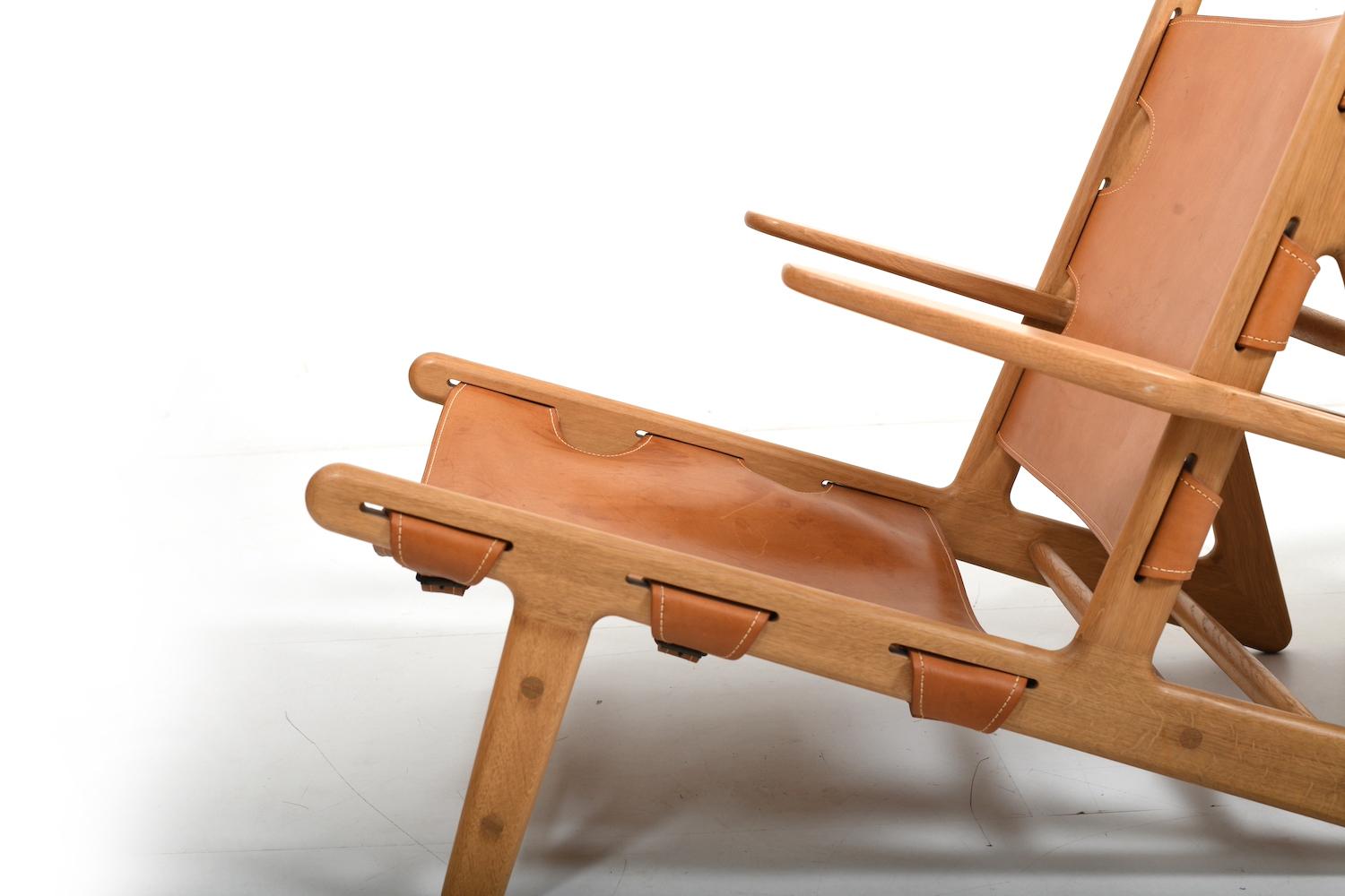 Pair of Hunting Chairs by Børge Mogensen 1970s 1