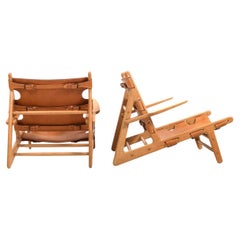 Pair of Hunting Chairs by Børge Mogensen 1970s