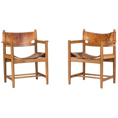 Pair of Hunting Chairs by Børge Mogensen