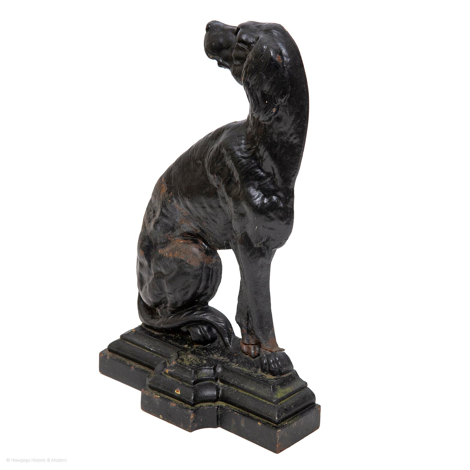 cast iron dog doorstop