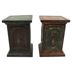 Pair of Huntley & Palmers Sculpture Pedestal Form Biscuit Tin Boxes, circa 1909
