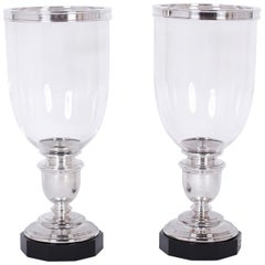 Pair of Hurricane Candleholders