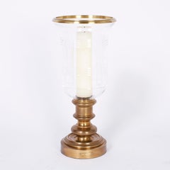 Pair of Hurricane Candlesticks by Ralph Lauren