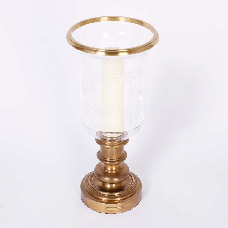 Pair of Hurricane Candlesticks by Ralph Lauren at 1stDibs
