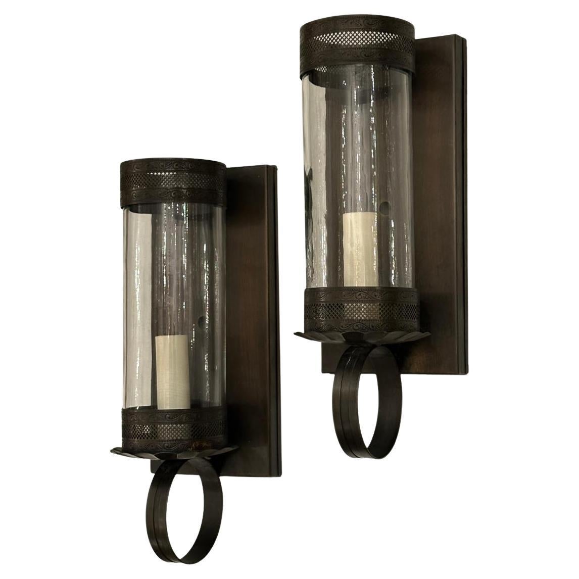 Coppia di lampade a uragano