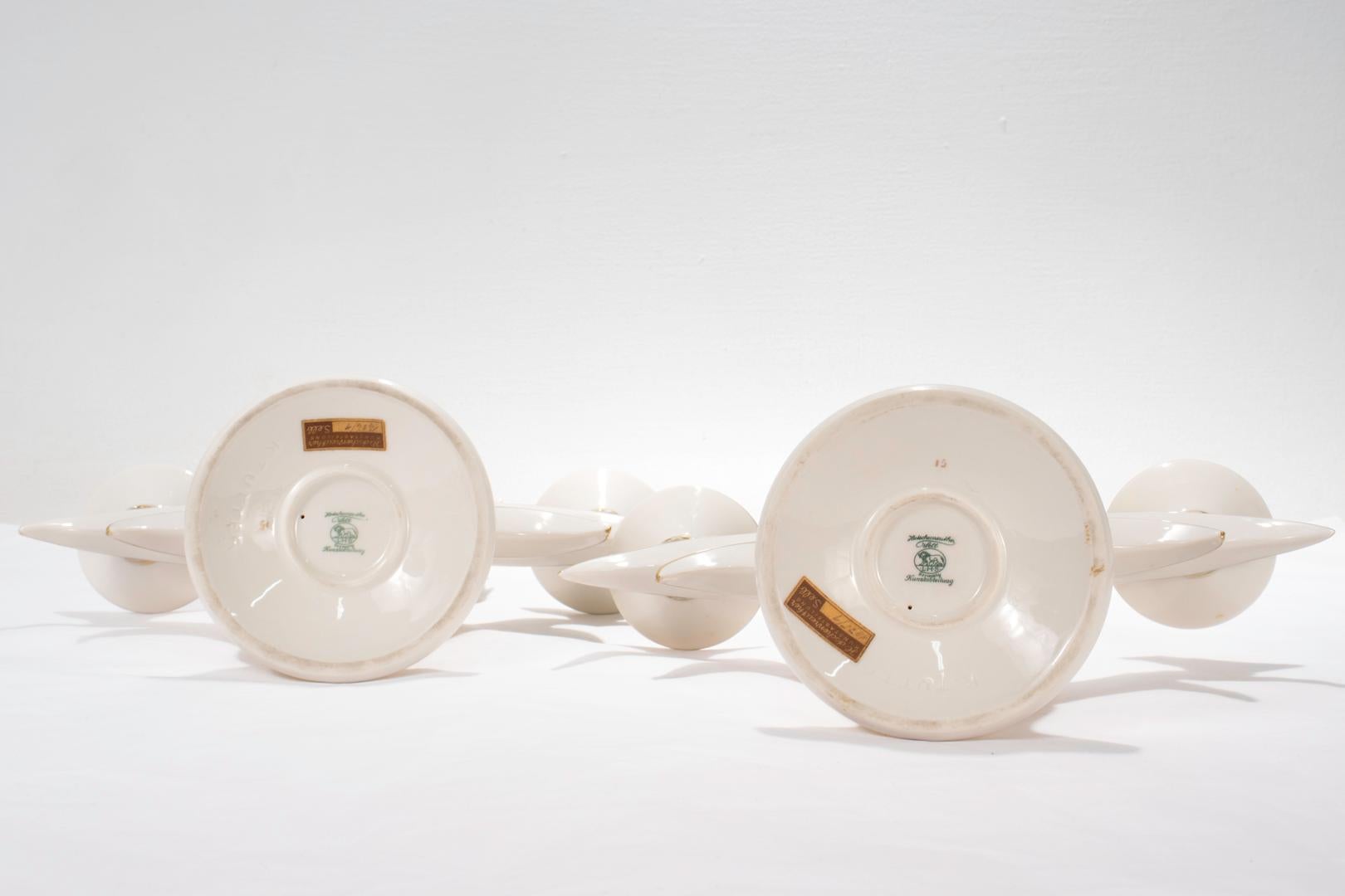 Paire de candélabres en porcelaine Art Déco Hutschenreuther de K. Tutter avec Putti en vente 1