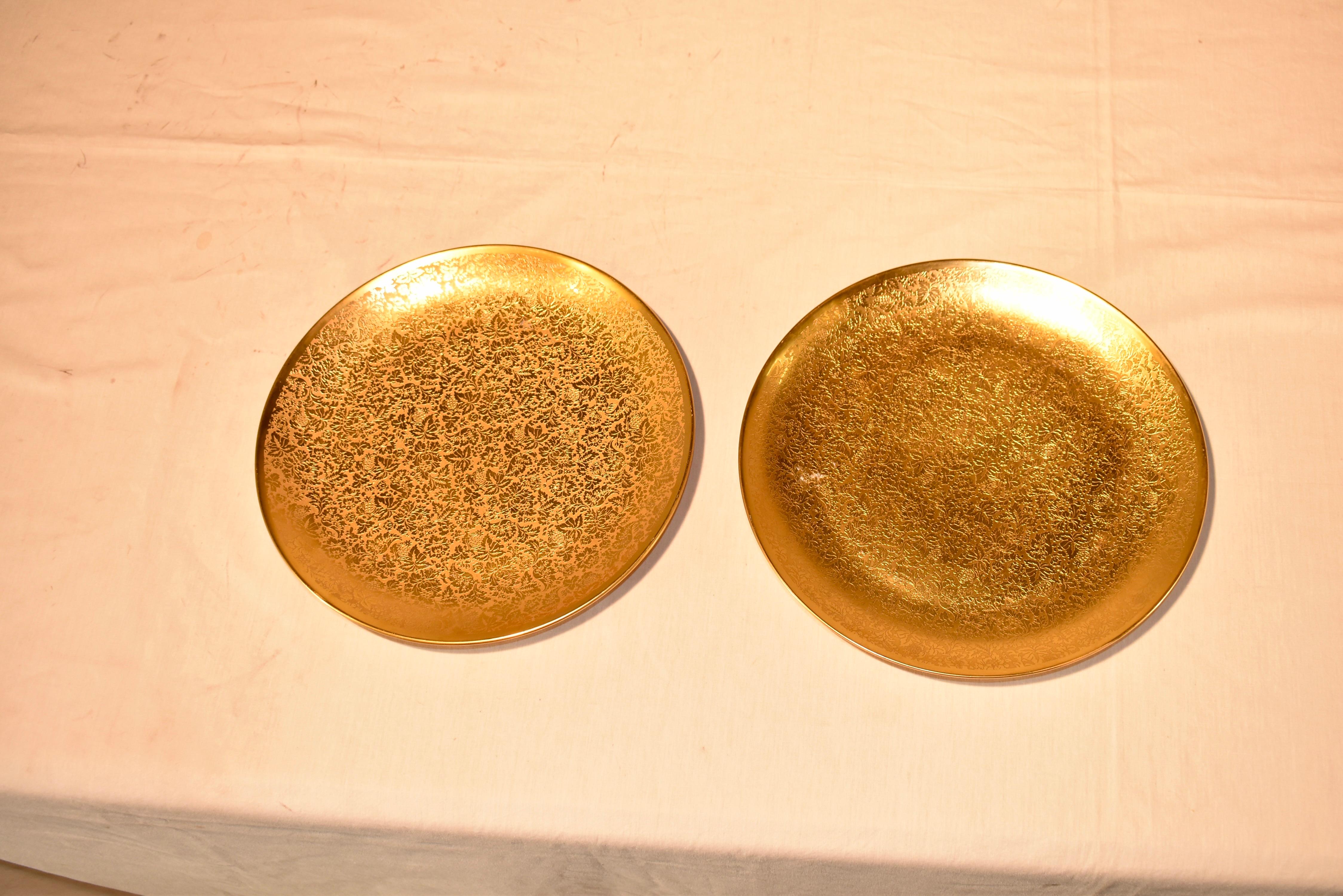 Pareja de Platos de Oro Hutschenreuther, circa 1925 - 1939 en venta 5