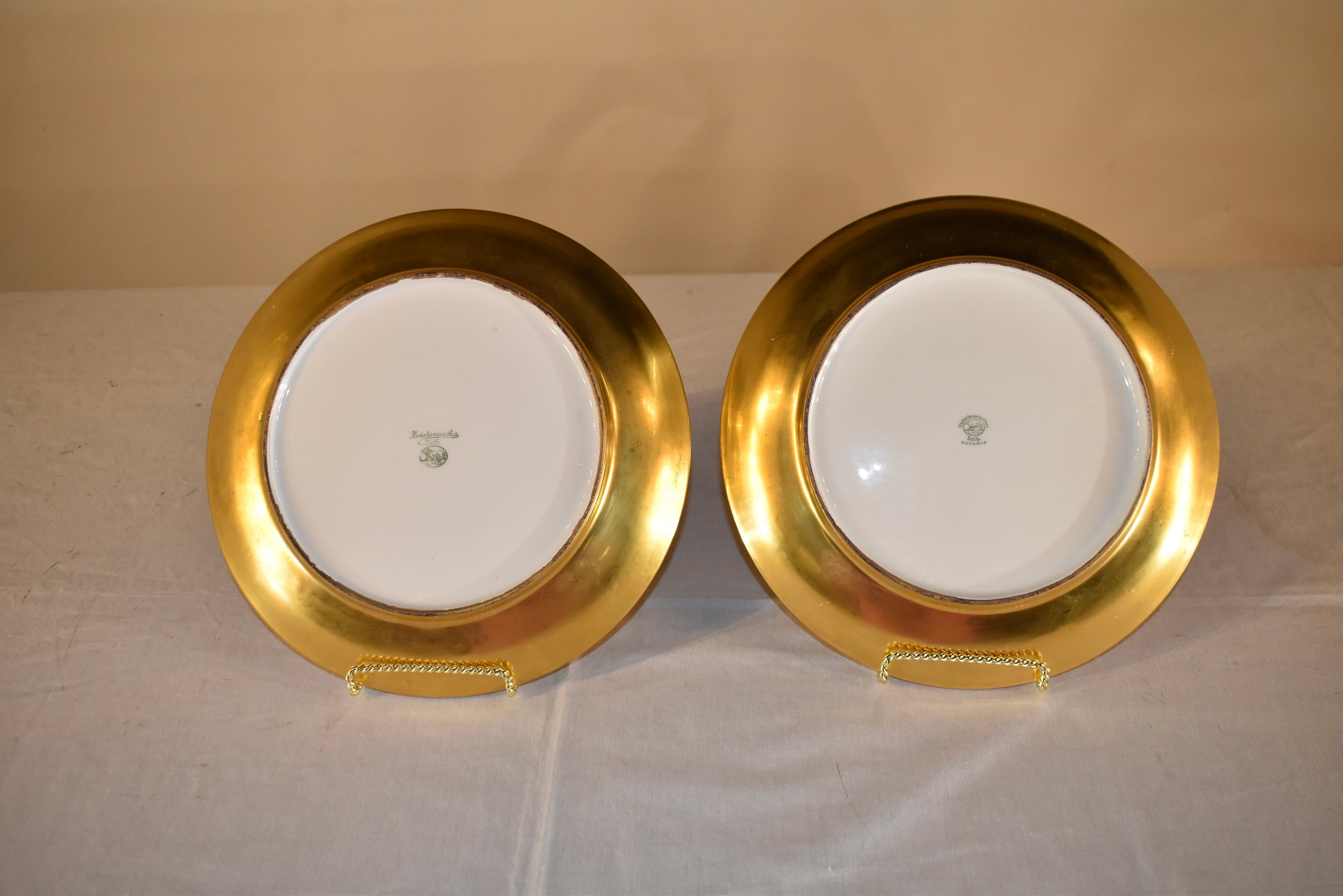 Pareja de Platos de Oro Hutschenreuther, circa 1925 - 1939 en venta 3