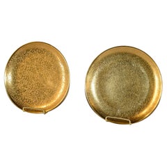 Vintage Pair of Hutschenreuther Gold Plates, circa 1925 - 1939