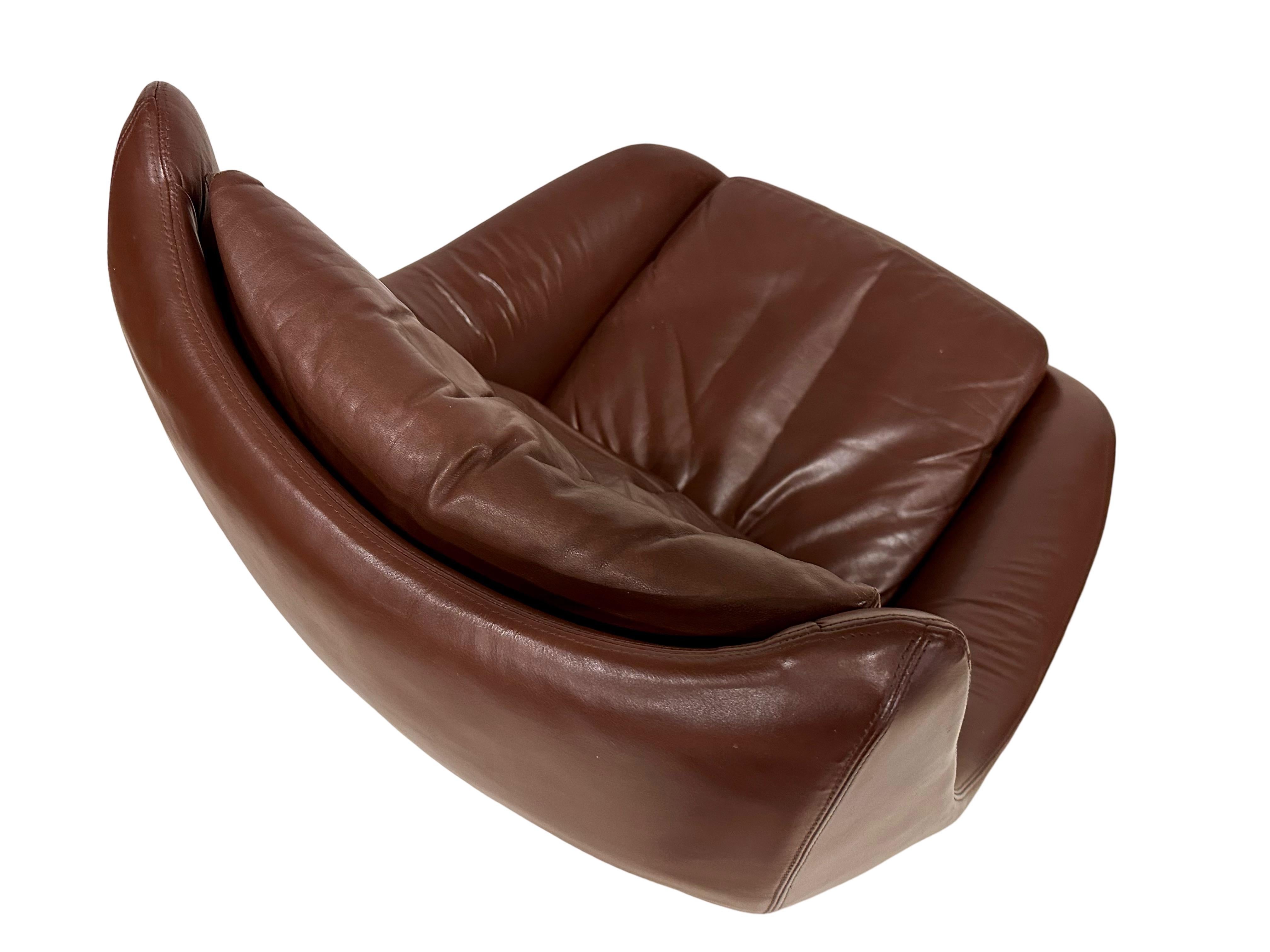 Pair of H.W.Klein, Bramin loungers in original leather. In Good Condition In København K, DK