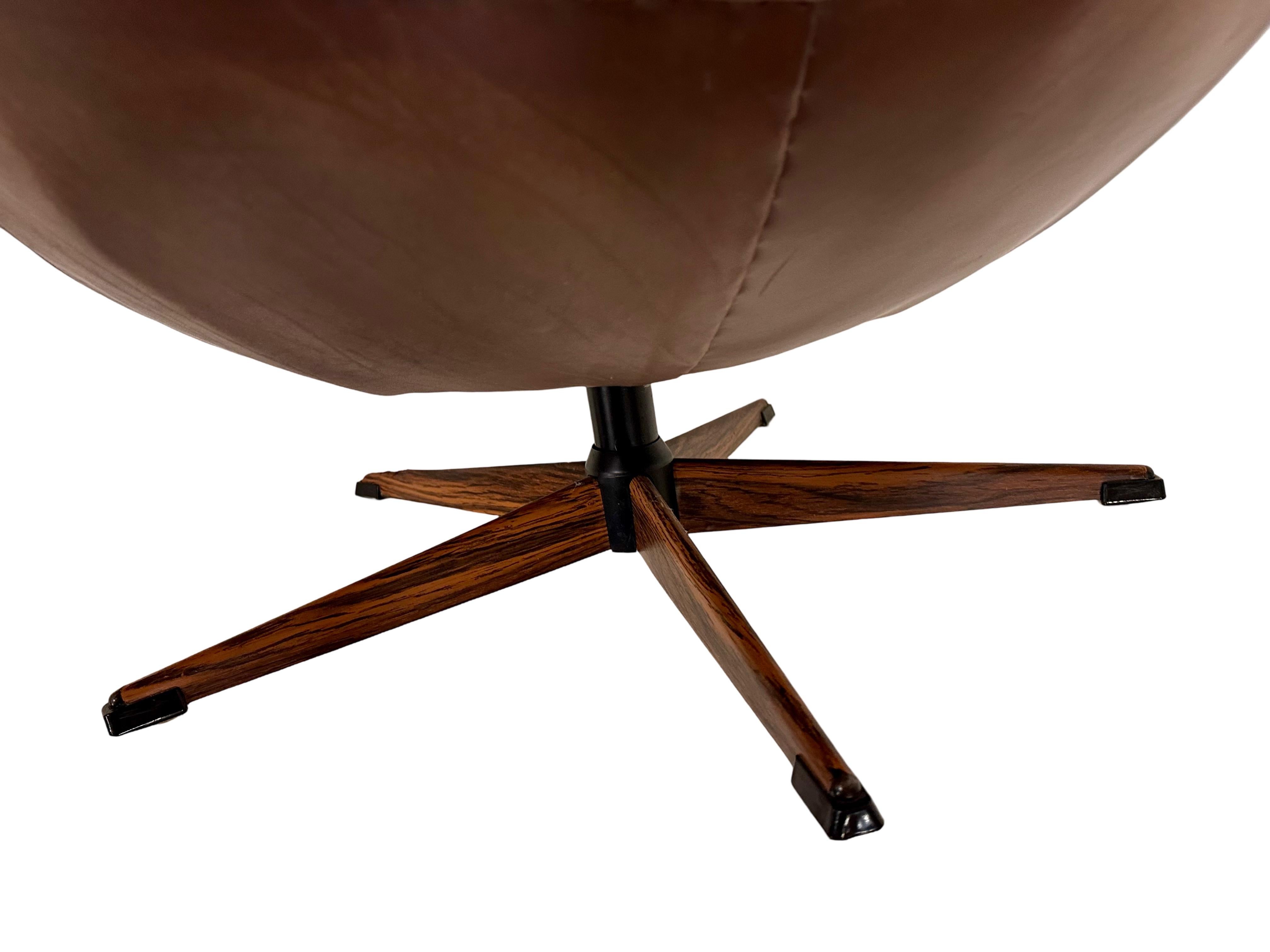 Leather Pair of H.W.Klein, Bramin loungers in original leather.