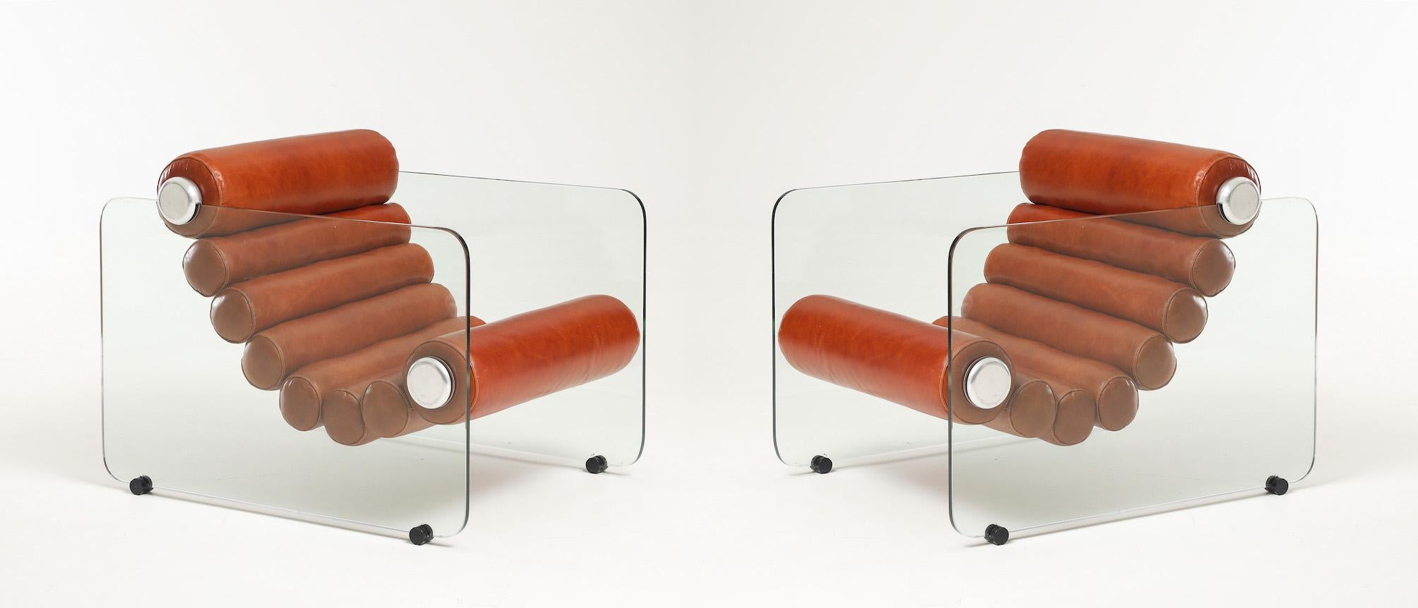 Coppia di poltrone a catena 