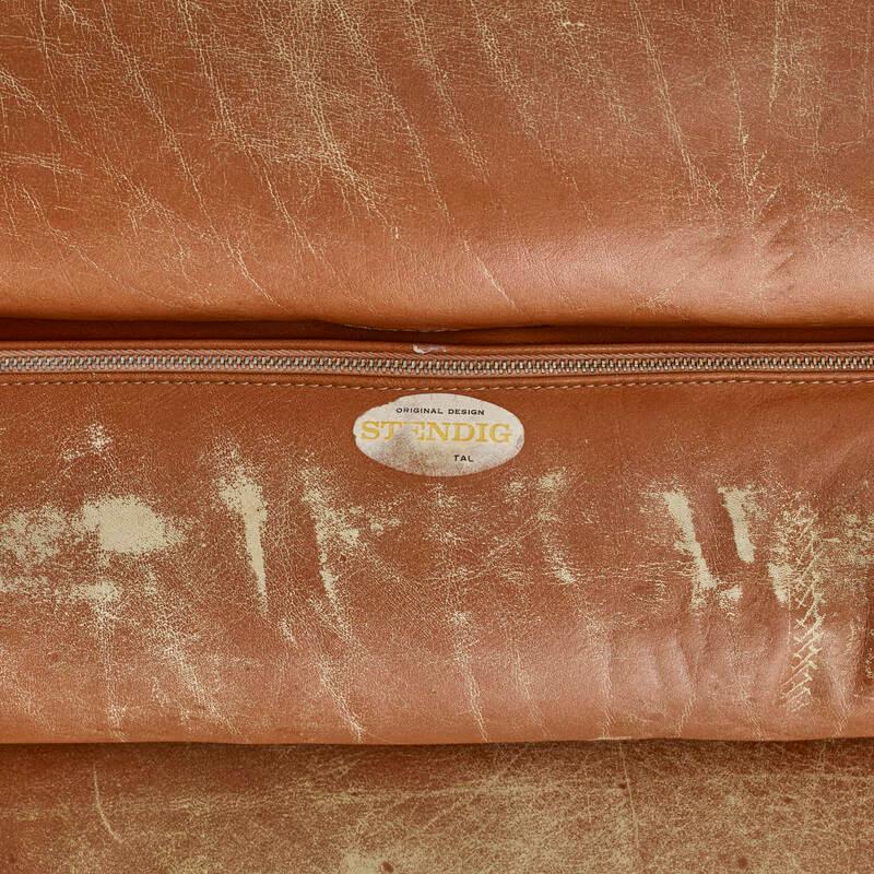 Cuir Paire de fauteuils à chaîne Fabio Lenci pour Stendig en vente