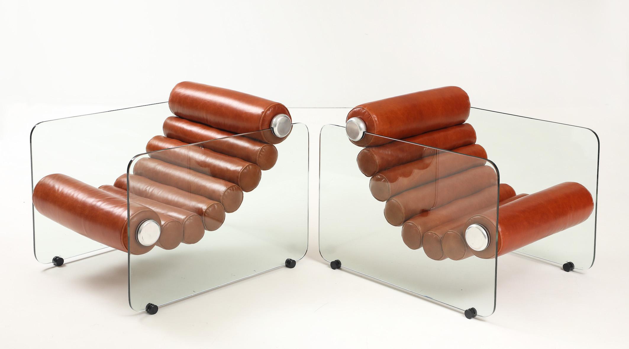 Coppia di poltrone a catena 