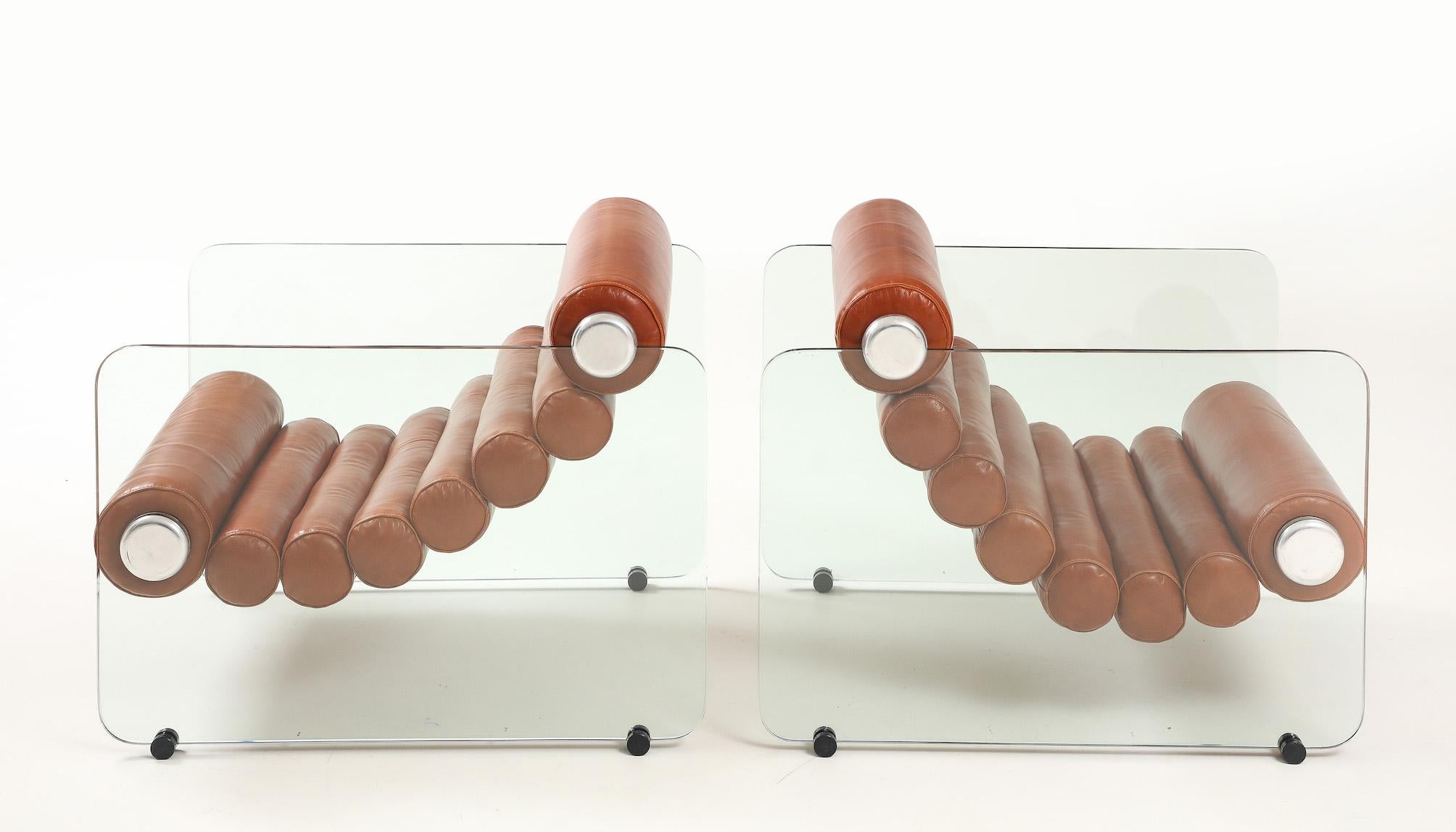 Coppia di poltrone a catena 