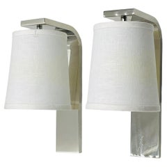 Pair of  "Hyde" Wall Sconces in Polished Nickel by Urban Electric, Made in 2022