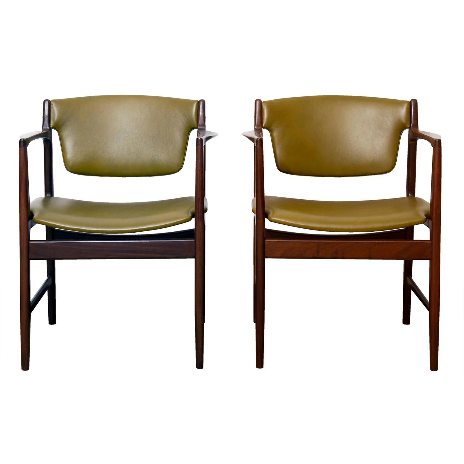 Pair of Ib Kofod Larsen 4513 Armchairs, 1960s For Sale