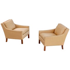 Pair of Ib Kofod-Larsen Easy Chairs by OPE, Sweden, 1960s