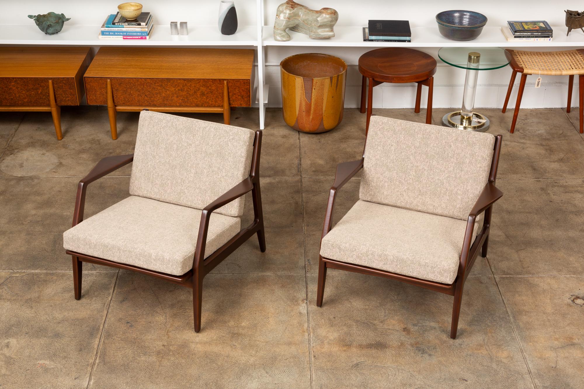 Mid-Century Modern Pair of Ib Kofod-Larsen Lounge Chairs