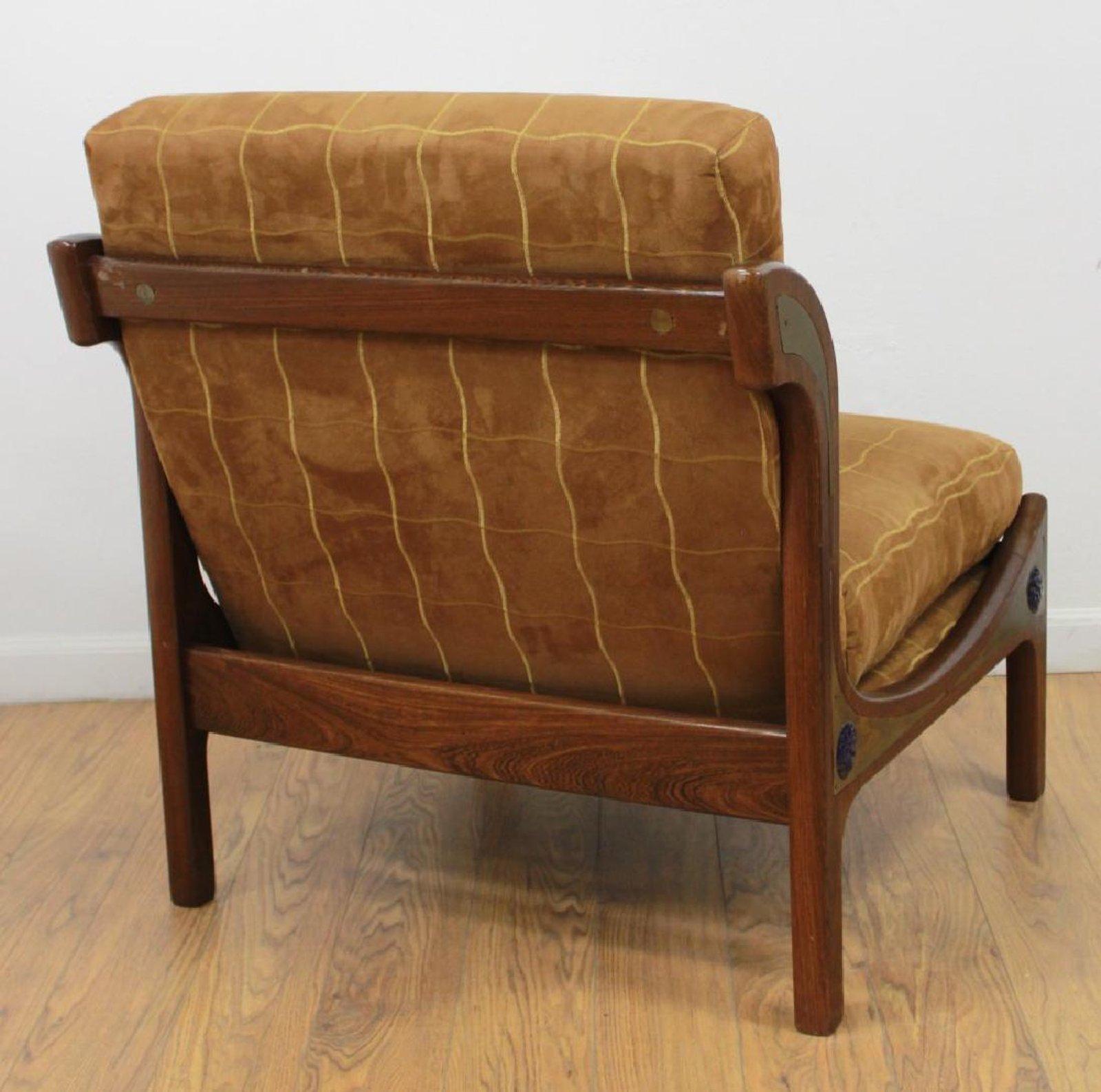 Pair of Ib Kofod-Larsen Wenge Lounge Chairs for the Megiddo Collection In Good Condition For Sale In New York, NY