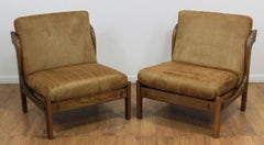 Pair of Ib Kofod-Larsen Wenge Lounge Chairs for the Megiddo Collection