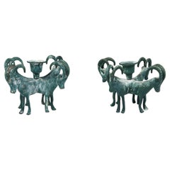 Paire de bougeoirs Ibex