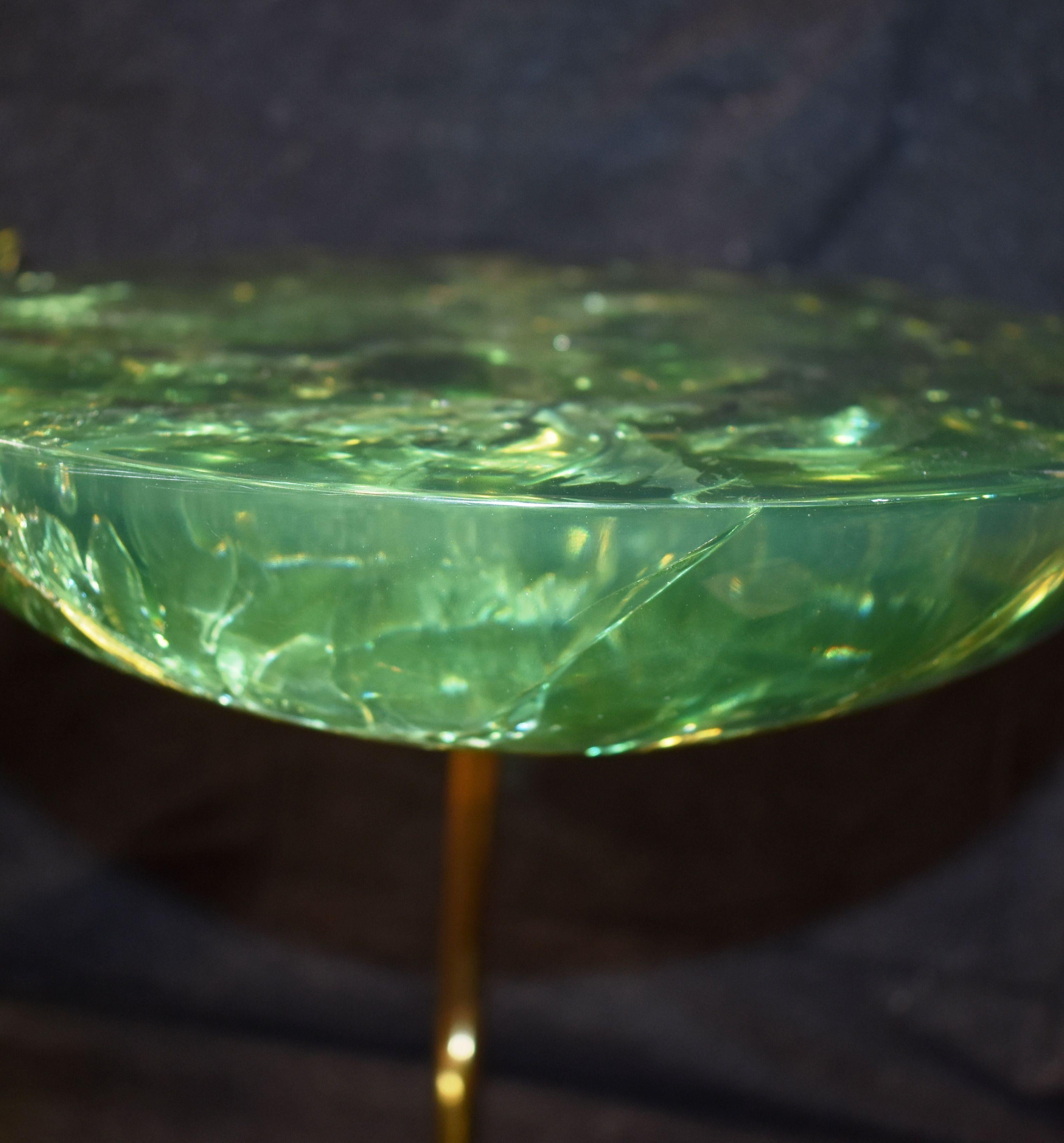 American Pair of Ice Cracked Resin 