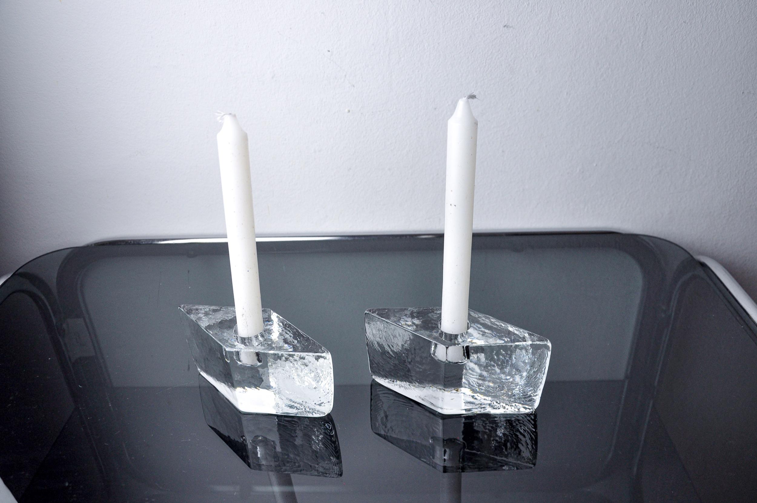Cristal Paire de chandeliers cubiques de glace, verre de Murano, Italie, 1970 en vente
