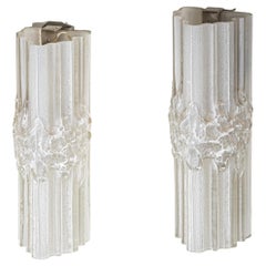 Pareja de apliques de cristal de hielo, Italia