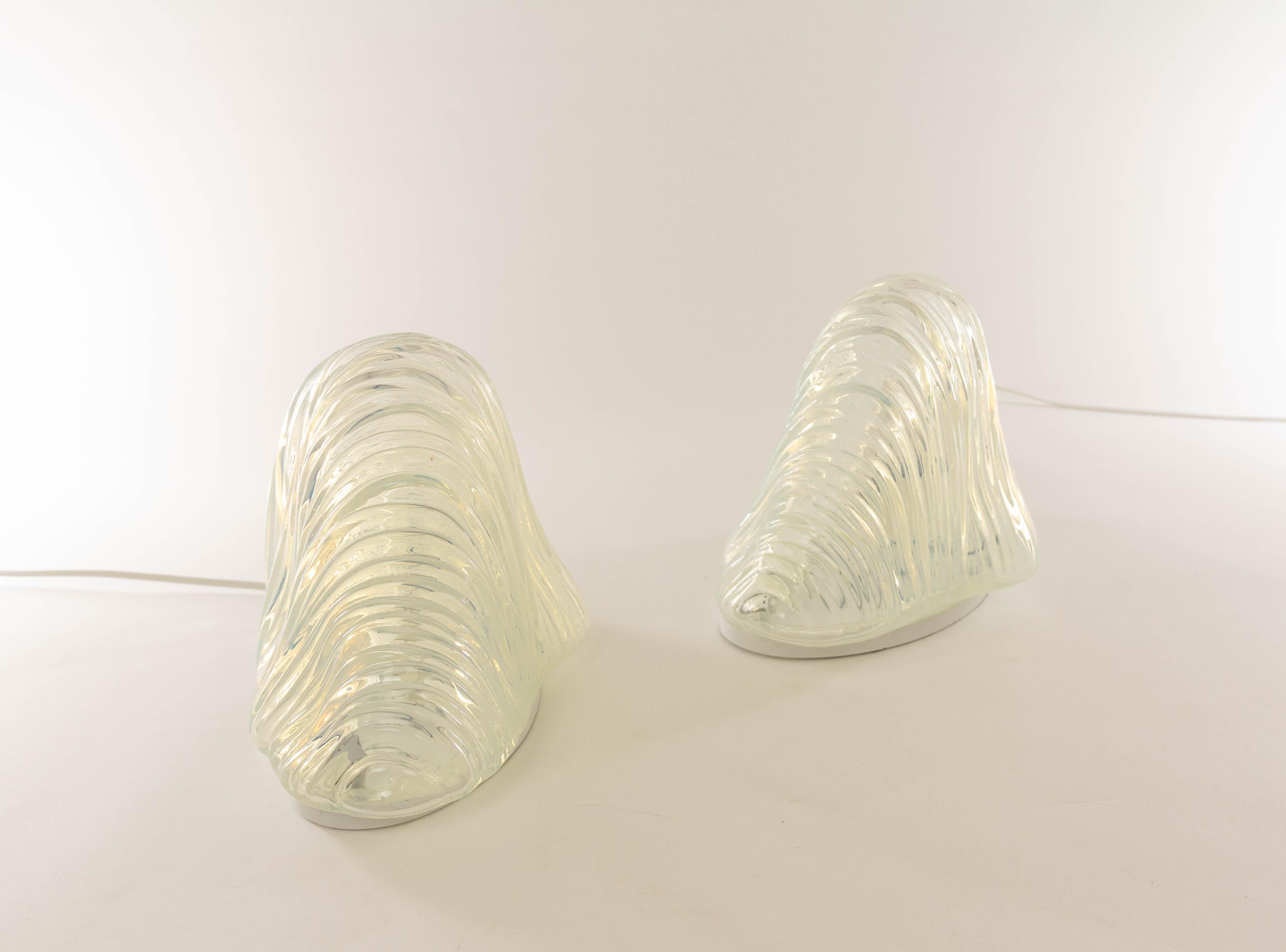 Pair of Iceberg Table Lamps by Carlo Nason for A.V. Mazzega, 1960s In Good Condition In Rotterdam, NL