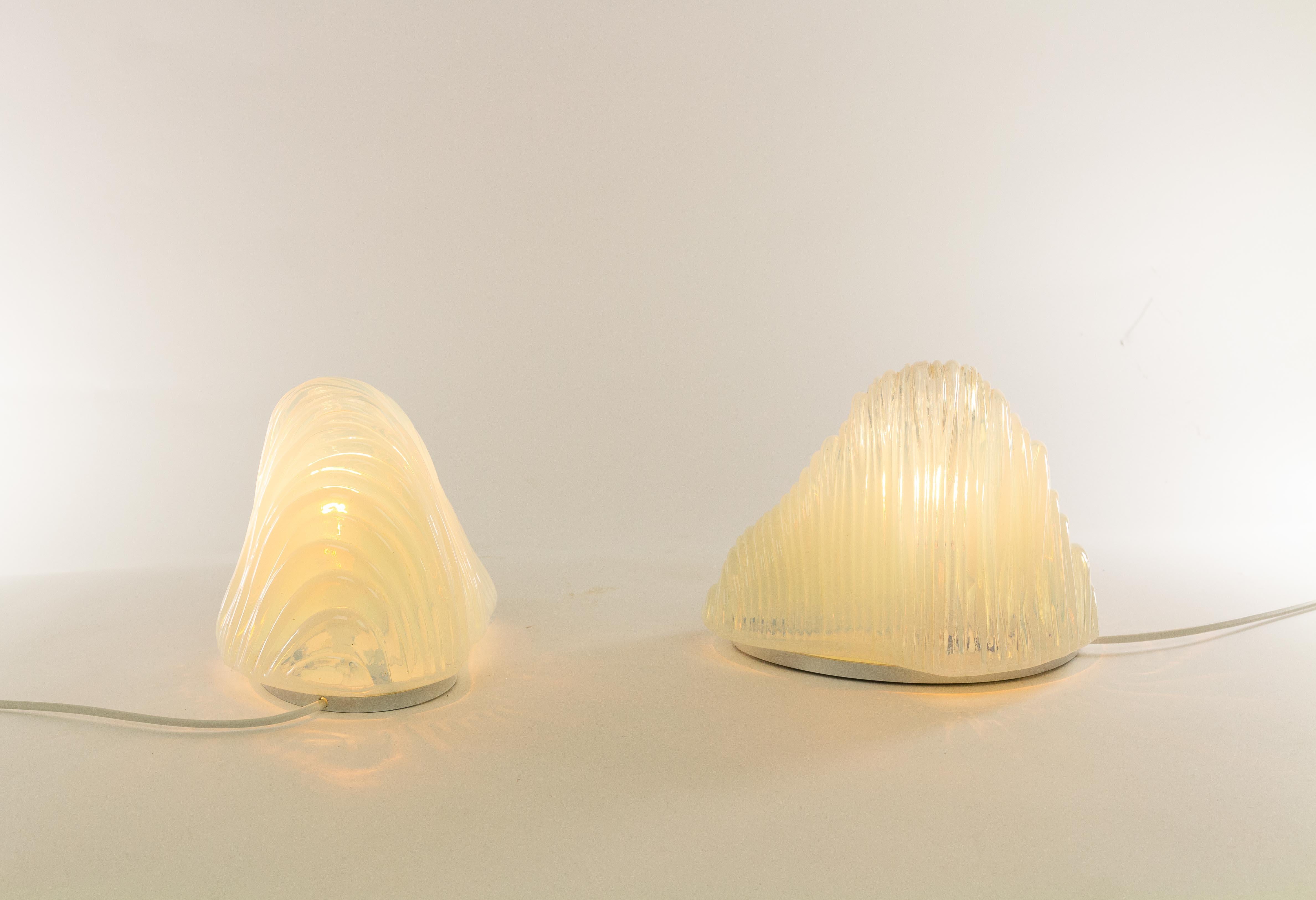 Mid-20th Century Pair of Iceberg Table Lamps by Carlo Nason for A.V. Mazzega, 1960s