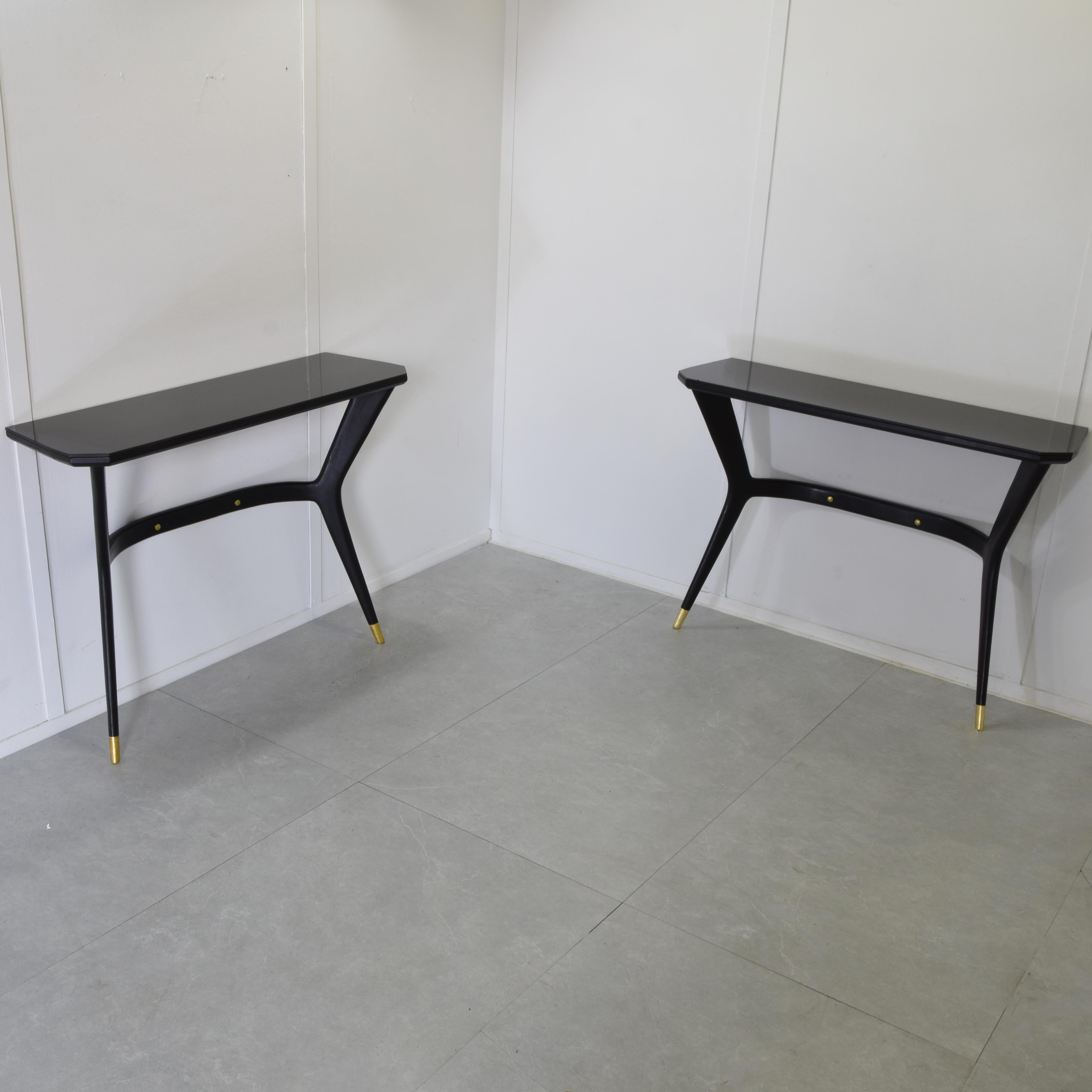 Lacquered Pair of Ico Parisi consolle 1950s For Sale