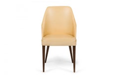 Pair of Ico Parisi for Singer and Sons Beige Leather Side / Game Chairs