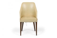 Pair of Ico Parisi for Singer and Sons Beige Leather Side / Game Chairs