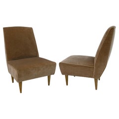 Pair of Ico Parisi Mid-Century Modern Small Armchairs for Ariberto Colombo, 50s