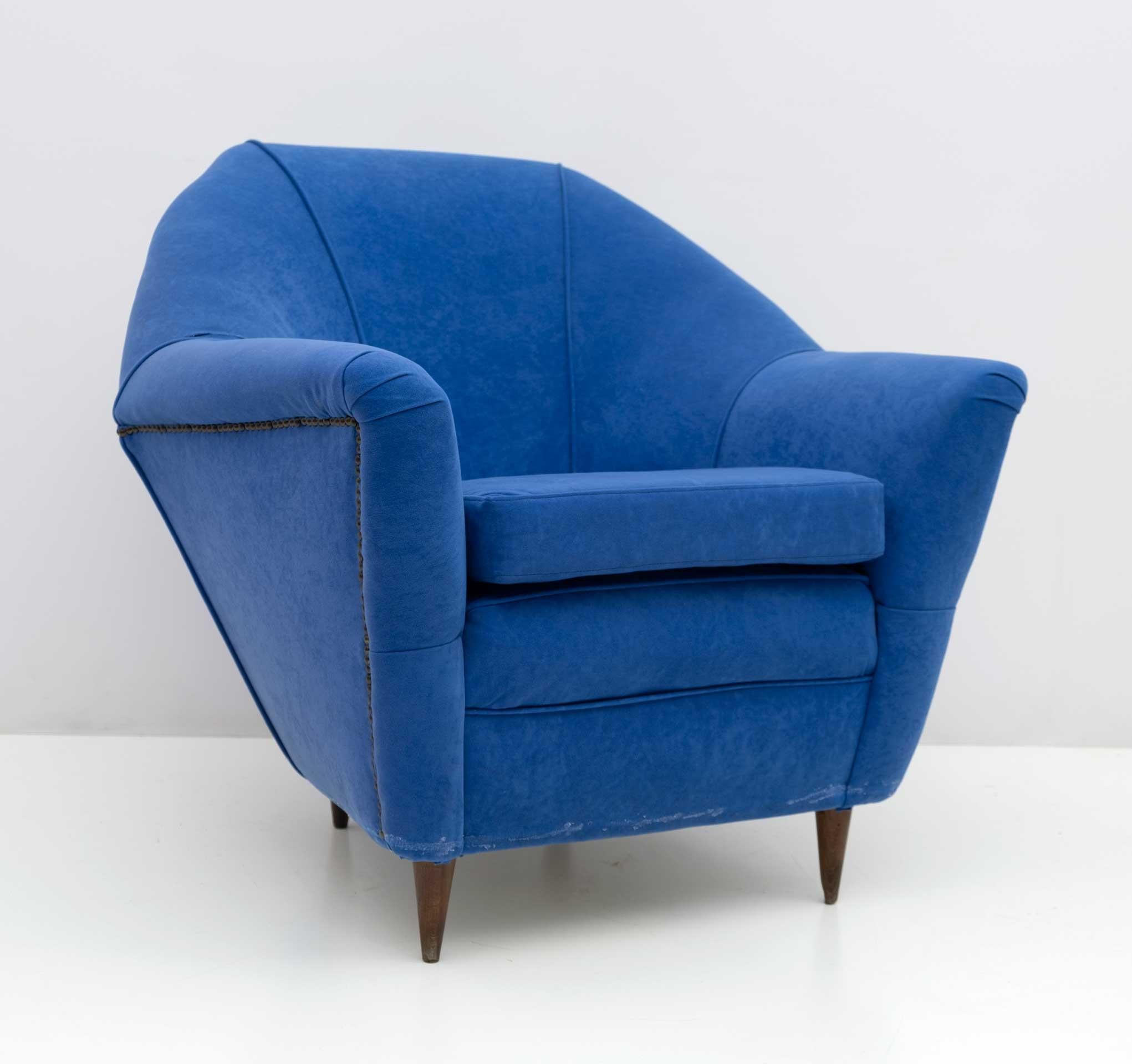 Paire de fauteuils italiens de style mi-siècle moderne Ico Parisi pour Ariberto Colombo, années 50 Bon état - En vente à Puglia, Puglia