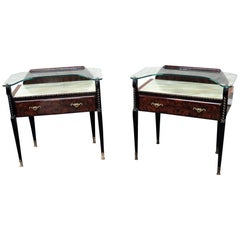 Pair of Ico Parisi Style Mid-Century Modern Side Tables