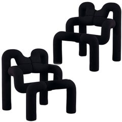 Pair of Iconic Armchairs by Terje Ekstrom, Norway, 1970s