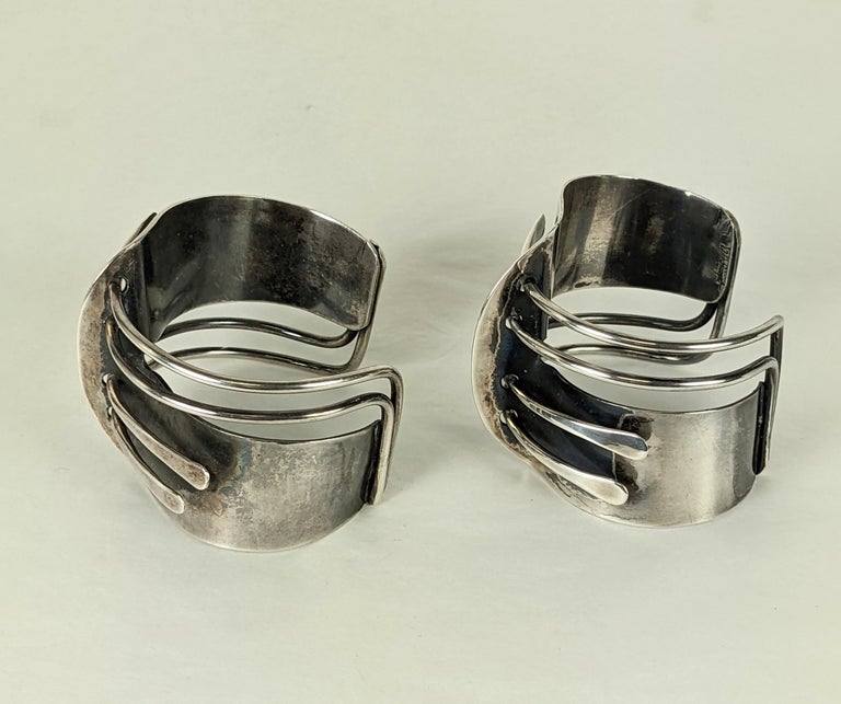 Pair of Iconic Art Smith Modernette Cuffs
