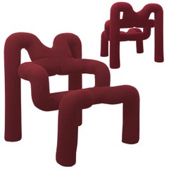 Coppia di iconiche poltrone Bordeaux di Terje Ekstrom, Norvegia, anni '80